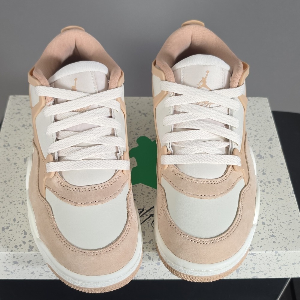 Nike Womens Air Jordan 4 RM Hemp Light Orewood Brown Sail FQ7940-202 Size 6.5